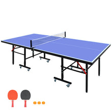 Load image into Gallery viewer, GameMaster™ – 8ft Mid-Size Foldable Ping Pong Table Set w/ Net,