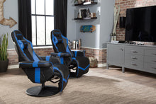 Load image into Gallery viewer, Blue 900 Gaming Recliner With Adjustable Leg Rest Cupholder