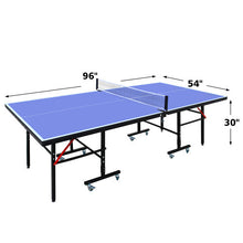 Load image into Gallery viewer, GameMaster™ – 8ft Mid-Size Foldable Ping Pong Table Set w/ Net,