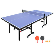 Load image into Gallery viewer, GameMaster™ – 8ft Mid-Size Foldable Ping Pong Table Set w/ Net,