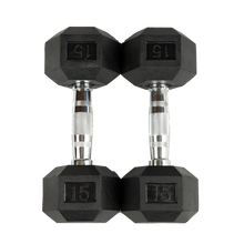 Load image into Gallery viewer, Rubber Hex Dumbbells