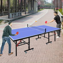 Load image into Gallery viewer, GameMaster™ – 8ft Mid-Size Foldable Ping Pong Table Set w/ Net,