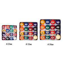 Load image into Gallery viewer, 25MM / 32MM / 38MM Children Billiards Table Balls Set Resin Small Pool