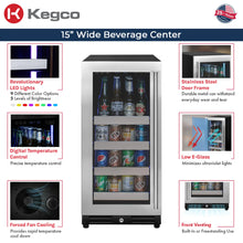 Load image into Gallery viewer, Kegco 30&quot; Wide Side-by-Side Beverage Center and Single Tap Kegerator