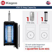 Load image into Gallery viewer, Kegco 30&quot; Wide Side-by-Side Beverage Center and Single Tap Kegerator