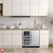 Load image into Gallery viewer, Kegco 30&quot; Wide Side-by-Side Beverage Center and Single Tap Kegerator